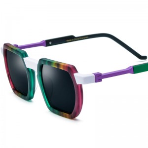 Occhiali da sole quadrati con piastra colorata personalizzata RUISEN'S 19373T