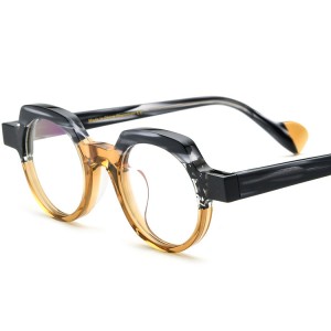 Occhiali da vista in acetato poligonale personalizzato RUISEN'S 19230