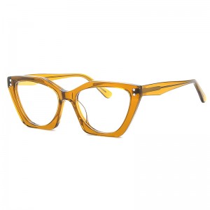Montatura per occhiali da vista a forma di occhio di gatto color caramella retrò con montatura in acetato di alta qualità RUISEN 88027