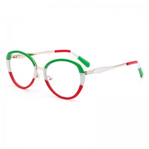 RUISEN’S 2025 Retro Round Glasses Metal-Acetate Hybrid Frames WPK8206