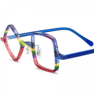 RUISEN’S New Mixed Material Square Acetate Eyeglass Frames Optical Glasses 19386