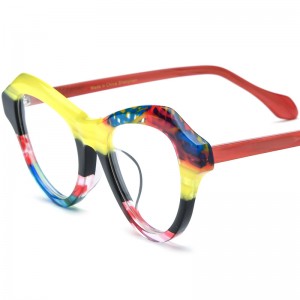 RUISEN’S New Mixed Material Cat Eye Acetate Eyeglass Frames Optical Glasses 19380