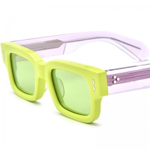 RUISEN’S New Vintage Square Acetate Sunglasses ASCARII T