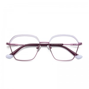 RUISEN’S Elegant Bicolor Edge Lightweight Metal Glasses 3017