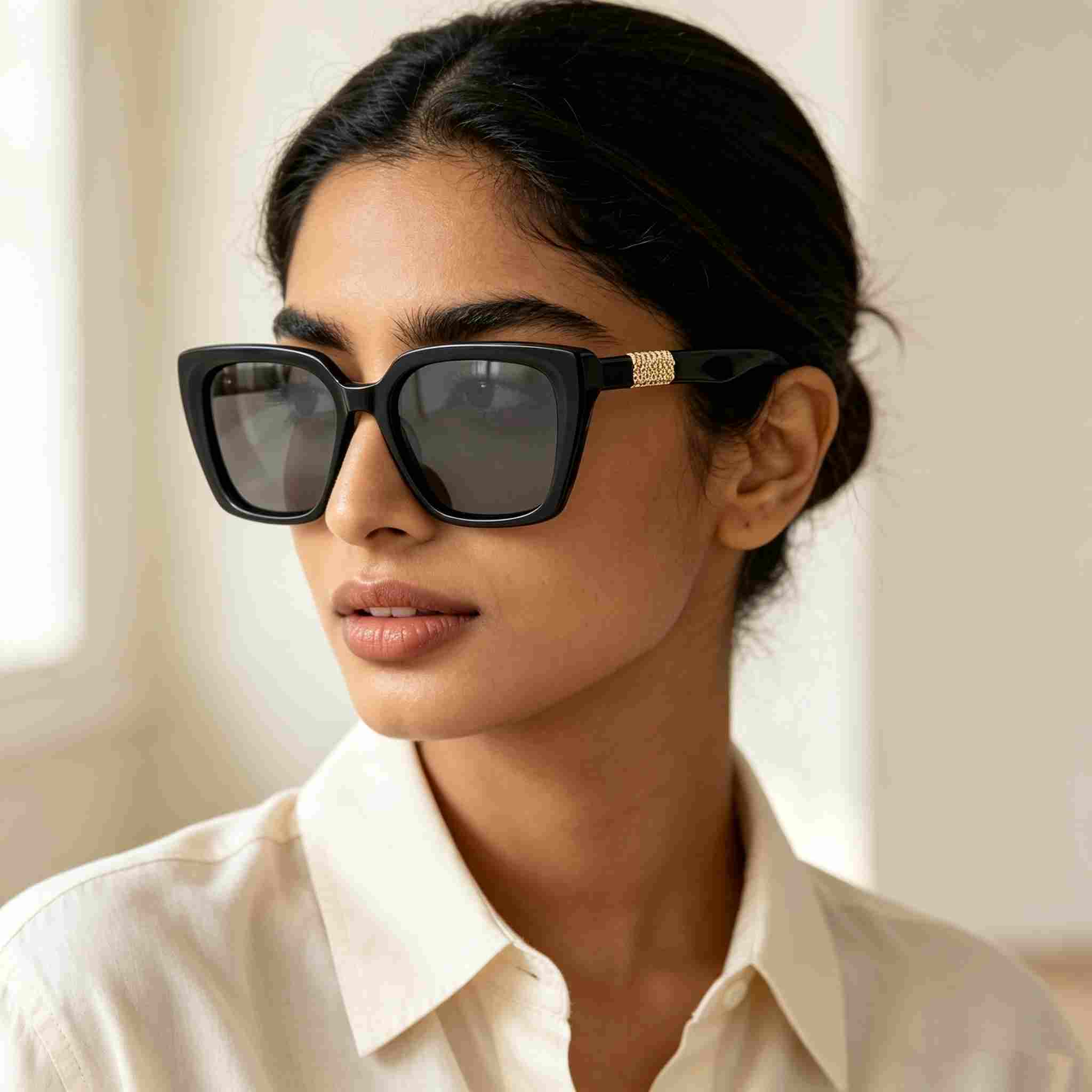 RUISEN'S Vintage Oversized Square UV Protection Luxury Fashion Sunglasses ATG1012