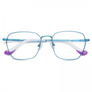 RUISEN’S Refined Color Block Metal Square Eyeglasses 3022