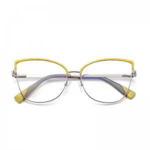 RUISEN’S Contrast Arm Feminine Cat Eye Eyeglasses 3024