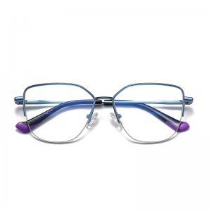 RUISEN’S Stylish Multi-Color Temple Metal Eyeglasses 3028