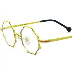 RUISEN’S Ultra Light Pure Titanium Polygon Eyeglass Frame Unisex Multi Color Prescription Glasses 185849