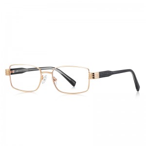 RUISEN’S Minimalist Office Rectangle Metal Eyeglasses 3063