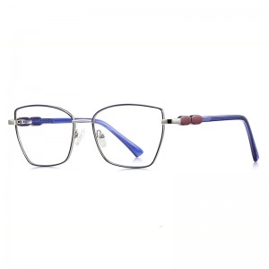 RUISEN’S Two-Tone Decor Temple Geometric Eyeglasses 3189
