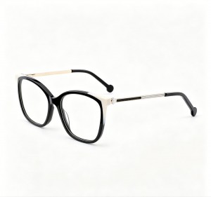 RUISEN’S Acetate optical frames with glitter metal temple details 8005