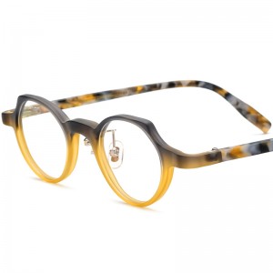 RUISEN’S Matte Multi-Color Spliced Cat-Eye Acetate Eyeglass Frames 19280