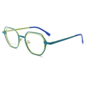 New Hollow Glasses Frame Myopia with Frame Personality Blue Light Flat Light Wear Optical Euro-American Glasses Frames for Men and Women QJ5529t