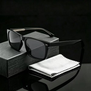 RUISEN’S Minimal Square Eyewear Fashion Glasses Office Street Leisure Daily Travel Versatile Casual Shades 8906
