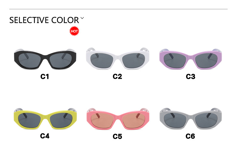 RUISEN'S Fashion Colorblock Square Frame Sunglasses 5019-07