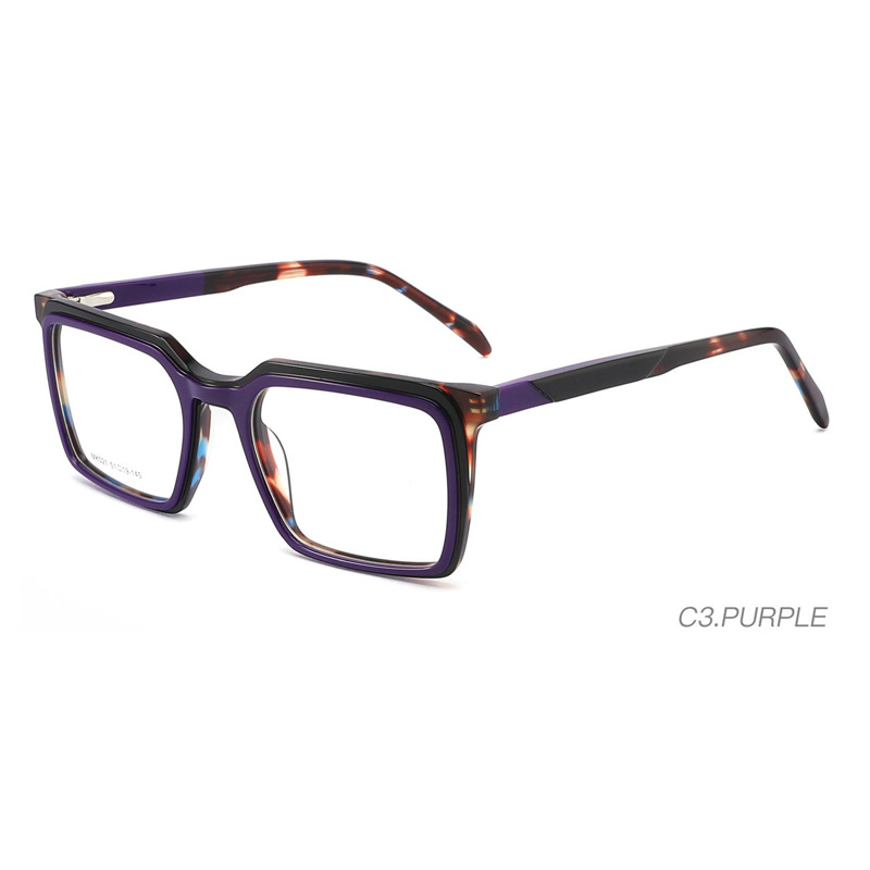 RUISEN'S Fashion Square Acetate Carved Optical Glasses Frame K021-4