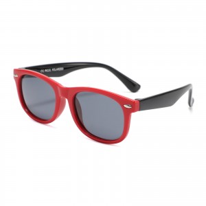 RUISEN'S Retro-Kindersonnenbrille mit quadratischem Rahmen in Kontrastfarbe RS-PK131