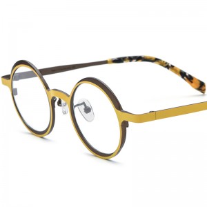 RUISEN’S Retro Round Pure Titanium Glasses Frames | Multi-Color Ultra-Light Unisex Eyewear 185774