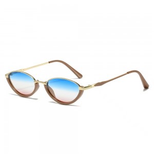 RUISEN’S Retro Wood Grain Oval Sunglasses – UV400, Unisex glasses 6201