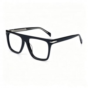 RUISEN’S Wide Bridge Acetate Square Optical Frames With Metal Trim VG5006AF