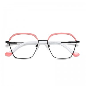 RUISEN’S Elegant Bicolor Edge Lightweight Metal Glasses 3017