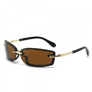 RUISEN’S Half Metal Square Candy Color Y2K Women’s Sunglasses 68160 S018