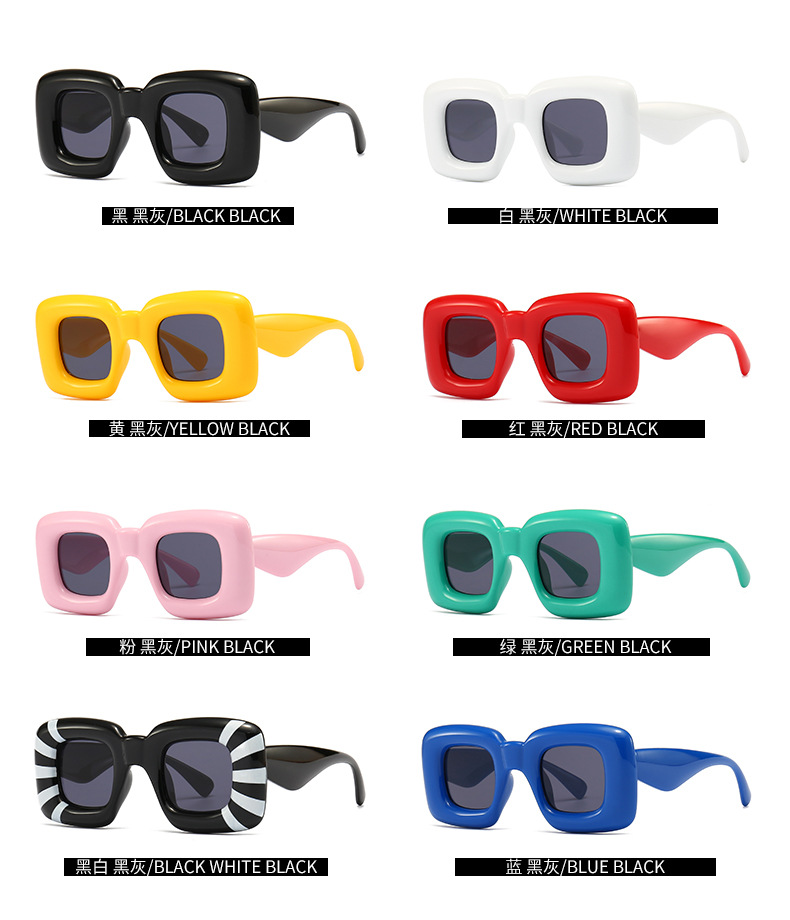 Thick Frame Plastic Sunglasses   86629-3