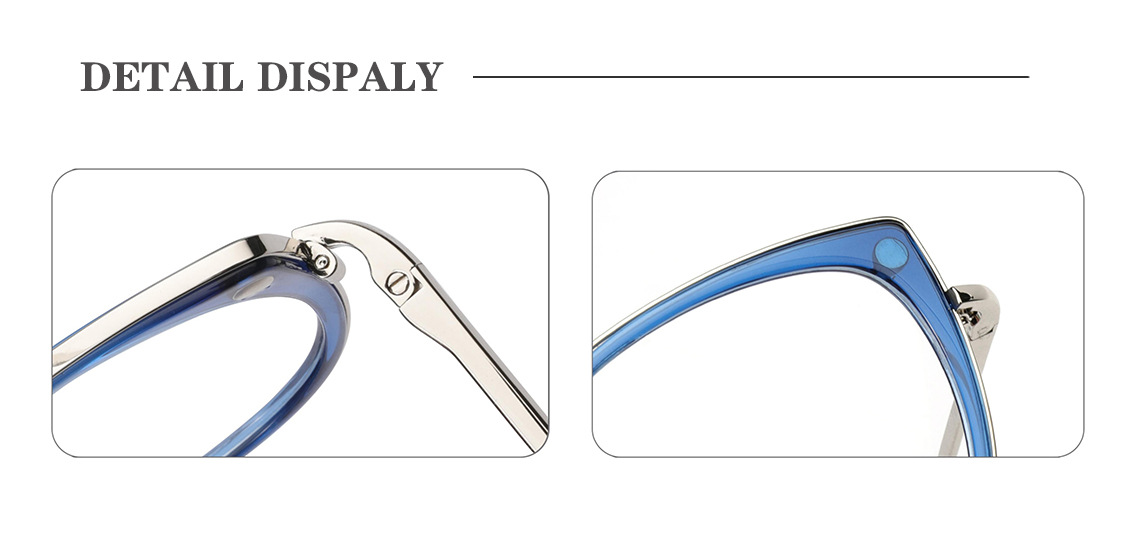 New personality cat eye metal glasses frame Clip on sunglasses  0038-3