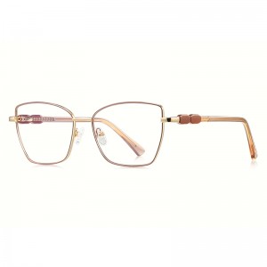 RUISEN’S Two-Tone Decor Temple Geometric Eyeglasses 3189