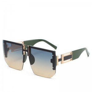 RUISEN’S Unisex High-Fashion Rimless Sunglasses