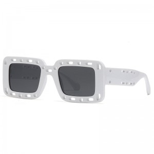 RUISEN'S Fashion Retro Box Hollow UV400 Eye Protection משקפי שמש 423