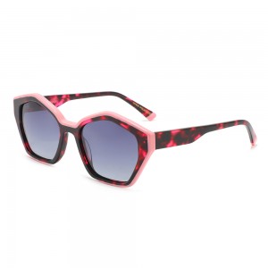 Ruisen’s Irregular Hexagonal Sunglasses Multi Tortoise Gradient Lens UV400 Fashion PC Frame Shades8624