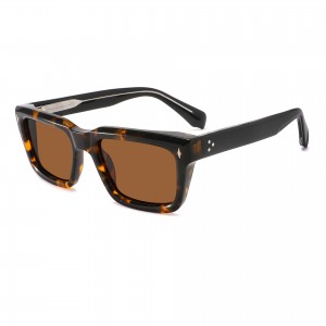 RUISEN’S Hand Polished Acetate Square Sunglasses 8607