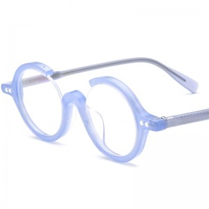 RUISEN’S Korean Trend Irregular Acetate Blue Light Blocking Glasses, Non-Prescription Eyewear 19191