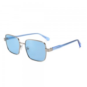 RUISEN’S Vintage Square Metal Acetate Sunglasses 8516