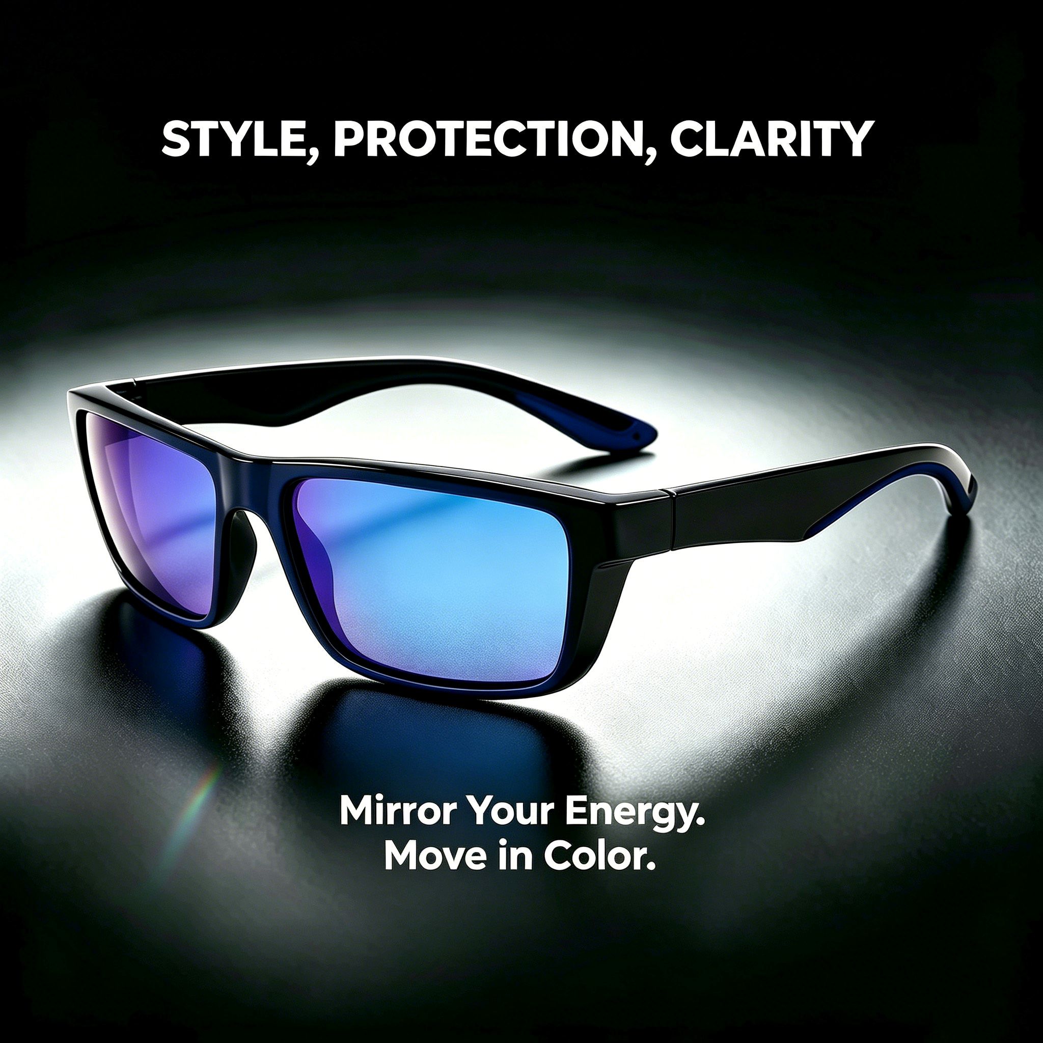 RUISEN'S Lightweight Polarized Square Sunglasses Men UV400 Anti-Glare Sun Glasses for Driving Fishing Beach Travel Outdoor Sports Eyewear 517