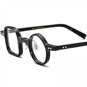 RUISEN’S New Asymmetrical Round & Square Acetate Optical Eyeglass Frame 19155