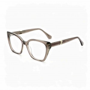 RUISEN’S Handcrafted Gradient Acetate Gender-Neutral Cat Eye Optical Frame With X Crystal Metal Ornament MG1018