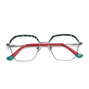 RUISEN’S Elegant Bicolor Edge Lightweight Metal Glasses 3017