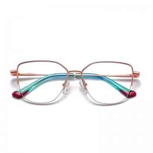 RUISEN’S Stylish Multi-Color Temple Metal Eyeglasses 3028