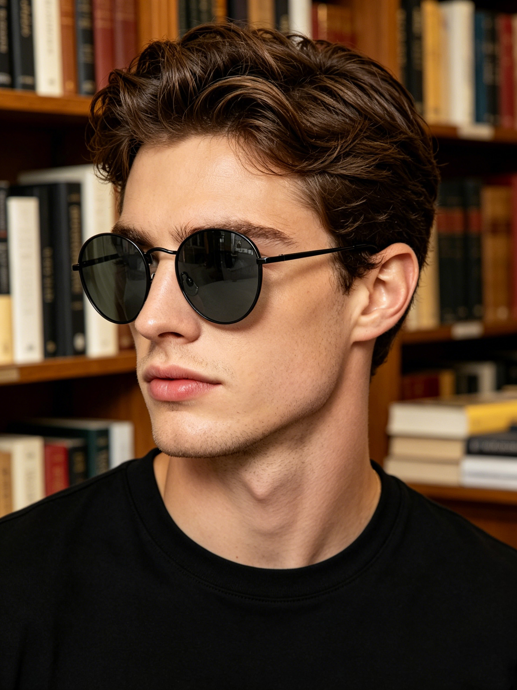 RUISEN'S Vintage Round Metal Polarized Sunglasses UV400 Retro Sun Glasses for Beach Travel Shopping Driving Outdoor 3732
