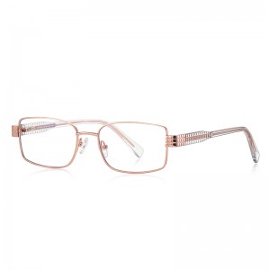RUISEN’S Minimalist Office Rectangle Metal Eyeglasses 3063