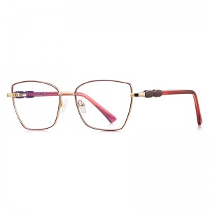 RUISEN’S Two-Tone Decor Temple Geometric Eyeglasses 3189