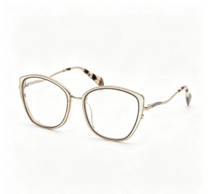 RUISEN’S Chic Cat-eye Glasses With Gold Frames & Pink Tips 8017