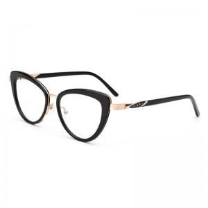 RUISEN’S 2025 Diamond-Textured Cat-Eye Glasses Vintage & Luxe Acetate Metal Optical Frames WPK8201