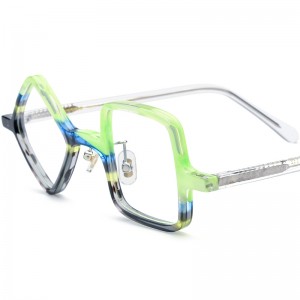 RUISEN’S New Mixed Material Square Acetate Eyeglass Frames Optical Glasses 19386