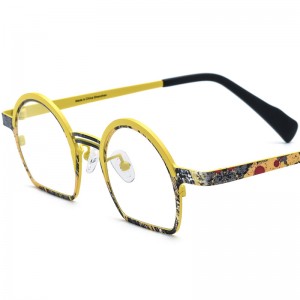 RUISEN’S	Colorful Ultra-Light Pure Titanium Semi-Rimless Eyeglass Frames Unisex Optical Glasses 185939