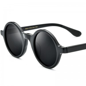 RUISEN’S Retro Round Shaped Wooden Plate Sunglasses  ZOLMAN