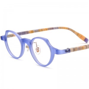 RUISEN’S Matte Multi-Color Spliced Cat-Eye Acetate Eyeglass Frames 19280